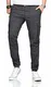 A. Salvarini Herren Designer Cargo Stoff Hose Cargohose Regular Slim [AS-260-Anthrazit-W32-L32]