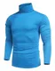 COOFANDY Herren Rollkragen Pullover Langarmshirt Rollkragenshirt Sweatshirt Rolli Freizeit Basic Rollkragen Langarmshirt unterziehpulli Pullover für Männer Hellblau M