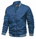 TACVASEN College Jacke Herren Bomberjacke Sommer Übergangsjacke Leichte Fliegerjacke Taktische Jacke Männer Wasserdicht Arbeitsjacke Outdoor Kletterjacke Stehkragen Baseball Jacke mit Taschen Blau