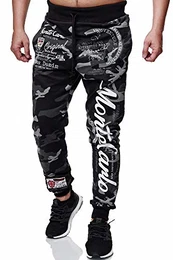 Herren Jogginghose lang Monte Carlo 592 Anthrazit/Camouflage M