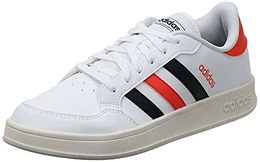Herren BREAKNET Tennisschuh, FTWR White/Core Black/Semi Solar Red, 43 1/3 EU