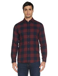 Herren JJEGINGHAM Twill Shirt L/S NOOS Hemd, Port Royale/Fit:Slim FIT, M