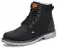 Mishansha Herren Wasserdicht Winterschuhe Winterstiefel Warm Gefüttert Stiefel Kurzschaft PU Leder Winter Boots Schneestiefel Outdoor rutschfest Leicht Wanderschuhe Damen (Schwarz, 43 EU)
