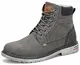 Mishansha Herren Wasserdicht Winterschuhe Winterstiefel Warm Gefüttert Stiefel Kurzschaft Winter Boots Schneestiefel Outdoor rutschfest Leicht Wanderschuhe Damen (Grau, 42 EU)