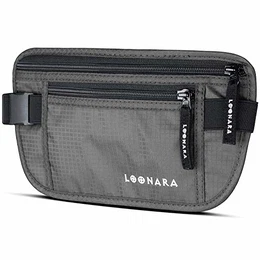 Flache Bauchtasche diebstahlsicher - diebstahlsichere Geldgürtel zum Reisen - Bauchtasche flach unter Kleidung - Money Belt Anti Theft Bag - Anti Diebstahl Tasche zum Sport, Joggen & Reisen