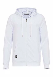 Redbridge Herren Sweatjacke Kapuzenpullover Zip Hoodie Premium Basic Weiß