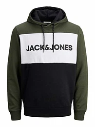 Male Hoodie Colourblocking Logo MForest Night
