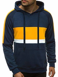 OZONEE Herren Kapuzenpullover Sweatjacke Sweatshirt Kapuzenjacke Kapuzenpulli mit Reißverschluss Langarm Hoodie Sport Style Casual Fitness Training Basic (2008) dunkelblau (777/5073B)