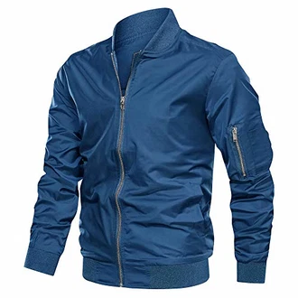 TACVASEN Bomberjacke Herren Übergangsjacke Blau TACVASEN Bomberjacke Herren Übergangsjacke Blau