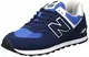 New Balance Herren ML574SSM Sneaker, Marine Blau Weiß, 43 EU
