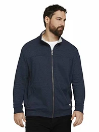 Herren Plussize Sweatjacke mit Stehkragen