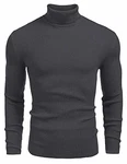 COOFANDY Herren Rollkragen Pullover Langarmshirt Slim Fit Basic Sweater 
