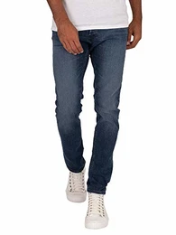 Herren Slim Fit Jeans Glenn Skinny Tapered JJI Glenn ORIGINAL AM, Farben:Dunkelblau, Größe Jeans:30W / 32L
