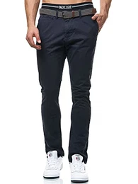 Herren Eary Chinohose Stretchhose Chino Herrenhose Super Stretch Stoffhose Navy 32/32