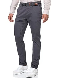 Herren Eary Chinohose Stretchhose Chino Herrenhose Super Stretch Stoffhose Dk Grey 32/32