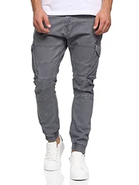 Herren Alex Cargohose aus Baumwolle mit 6 Taschen Cargo Chino Hose f. Männer Iron M