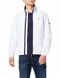 Herren TJM Essential Casual Bomber Jacke, weiß, M