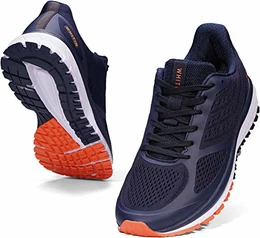 Laufschuhe Herren Joggingschuhe Straßenlaufschuhe Turnschuhe Sportschuhe Gym Schuhe Walkingschuhe Fitnessschuhe Leichte Bequem Alltagsschuh Sneakers Sommerschuhe Blau 43 EU