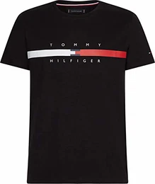 Herren GLOBAL Stripe Chest Tee T-Shirt, Schwarz, M