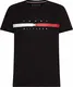 Tommy Hilfiger Herren GLOBAL Stripe Chest Tee T-Shirt, Schwarz, M