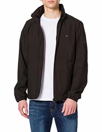 Herren Stand Collar Jacket Jacke, Schwarz, Medium
