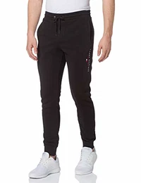 Herren Essential Tommy Sweatpants Hose, Schwarz, 31-35
