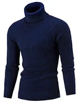 AIDEAONE Männer Pullover Rollkragen Turtleneck Strickpullover Stehkragen Sweater Slim Fit Basic Feinstrick Mischfarben