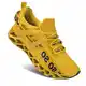 Wonesion Herren Fitness Laufschuhe Atmungsaktiv rutschfeste Mode Sneaker Sportschuhe,3 Gelb,43 EU