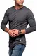 JACK & JONES Herren Langarmshirt Infinity Longshirt O-Neck T-Shirt (M, Dark Grey Melange)
