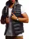 Leif Nelson Herren Weste Outdoor Sommer Steppweste Schwarze Daunenweste abnehmbare Kapuze Vest Sportweste Freizeitjacke für Männer Übergangsjacke Slim Fit LN737 Größe M Blau