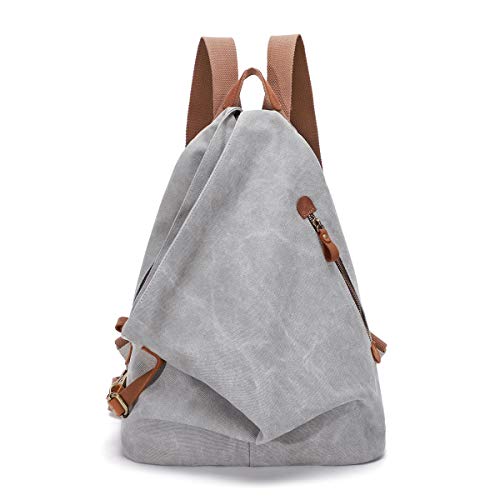 Fletion Vintage Segeltuch Rucksack - Retro Daypack Für Uni, Reisen & Outdoor, Mit Laptop-Fach, 40x30x15 Cm