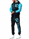OneRedox Herren Trainingsanzug Jogginganzug Sportanzug Modell 3677 Schwarz Türkis M
