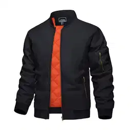 Jacke für Männer Fleece Bomberjacke Relax Fit Midweight Sportswear Jacke Herren Windbreaker Jacken Warme Wintermäntel