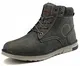 Gaatpot Herren Winterschuhe Warmfutter Gefüttert Schneestiefel Kurzschaft Stiefel Flache rutschfest Trekkingschuhe Winter Schneeboot Grau 43 EU