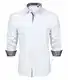 HISDERN Weißes Hemd mit Kragen für Herren Button Down Langarm Party Casual Formal Business Klassische Hemden Kragen Regular Fit