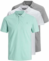 3er Pack Herren Poloshirt Slim Fit Kurzarm schwarz weiß blau grau XS S M L XL XXL 12171776 (M, 3er Pack Farb Mix 15)