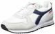 Diadora Herren Olympia Sneakers, Weiß, Blau, Weiß, Korsaroblau, 43 EU
