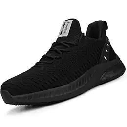 Turnschuhe Damen Herren Laufschuhe Sportschuhe Sneaker rutschfeste Gummisohlen Leichte und Atmungsaktiv für Gehen Laufen Joggen Sports Schwarz 41