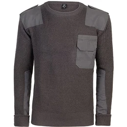 BW-Pullover - Rundhals - anthrazit - Größe M / 48-50
