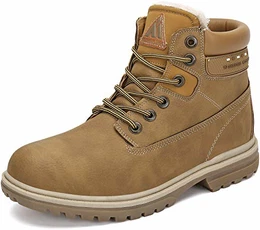 Gefüttert Winterstiefel Herren Warme Winterschuhe Damen Winterboots Wasserdicht Schneeschuhe Gelb Gr.43
