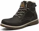 Putu Winterschuhe Herren Winter Stiefel Leder rutschfest Wasserdicht Klassische Boots Warme Gefüttert Winterstiefel Braun gr.43 EU