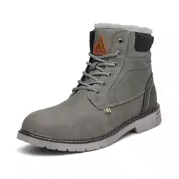 Herren Winterstiefel Warme Gefüttert Winterschuhe rutschfest Klassische Winter Boots Outdoor Schneestiefel Grau Gr.43
