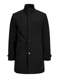 Herren JPRBLAMELTON Wool Coat SN Mantel, Schwarz, M