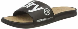 Herren Cork Crewe Slide Slipper, Black, Small EU