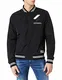 Superdry Mens Nylon Varsity Jacket, Black, M