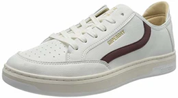 Herren Basket LUX Low Trainer Sneaker, Optic/Oxblood, 43 EU
