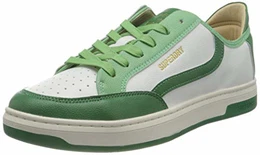 Herren Basket LUX Low Trainer Sneaker, White/Green, 42 EU