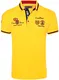 CARISMA Kurzarm Poloshirt für Herren M, Gelb 100% Baumwolle • Herren Polo Shirt mit Stickerei • Regular Fit Shirt mit angenehmen