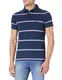 Superdry Mens M1110222A Polo Shirt, Varsity Navy Stripe, M