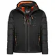 Geographical Norway Beachwood Men - Winterjacke Hooded Herren Parka - Warme Daunenjacken Steppjacke - Jacke Wattierung Warm Futter (Schwarz M)